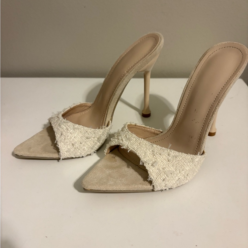 Elegant Cream Stiletto Heels